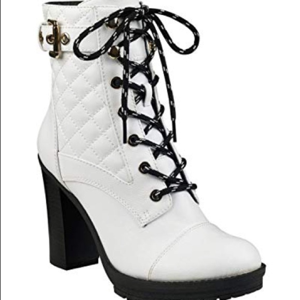 Guess White Booties Size 8.5
